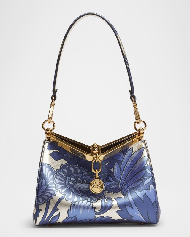 Vela Printed Leather Shoulder Bag